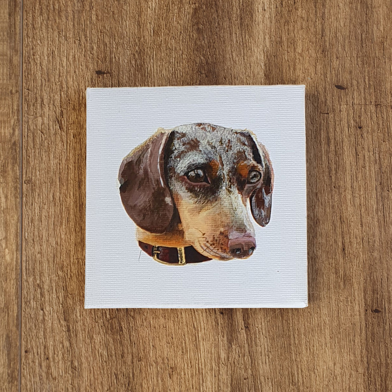 Miniature Canvas Painting - Dachshund