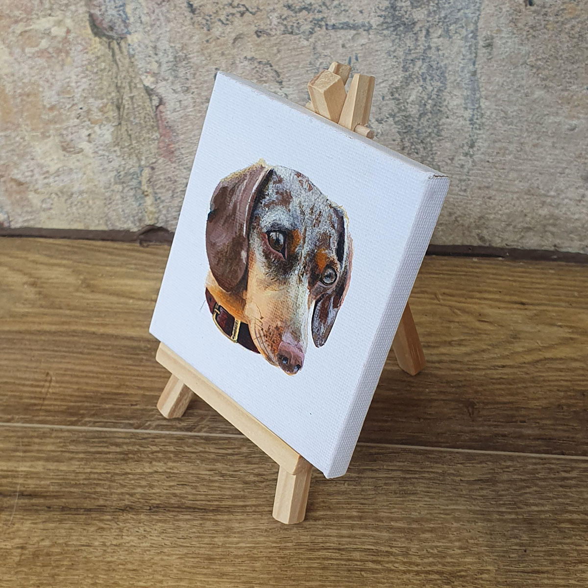 Miniature Canvas Painting - Dachshund