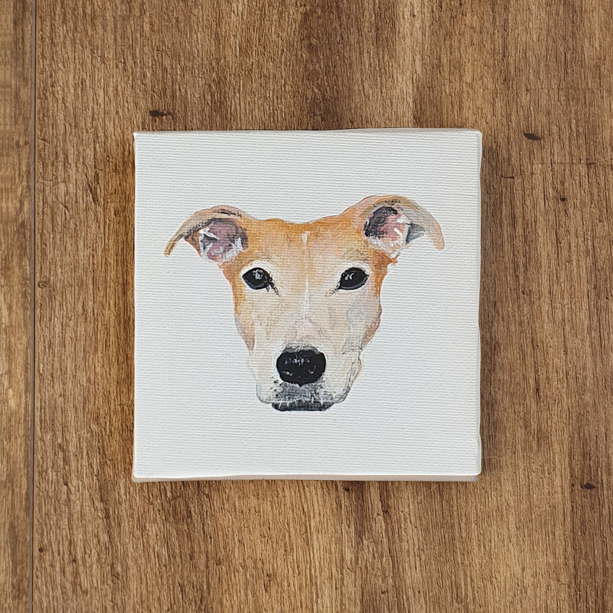 Miniature Canvas Painting - Lurcher