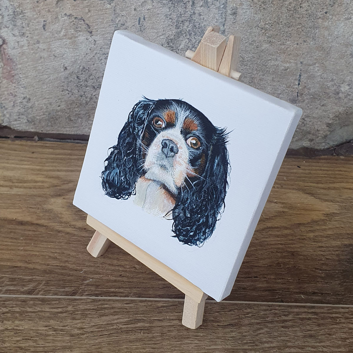 Custom Miniature Canvas Painting - King Charles Spaniel - Image 3